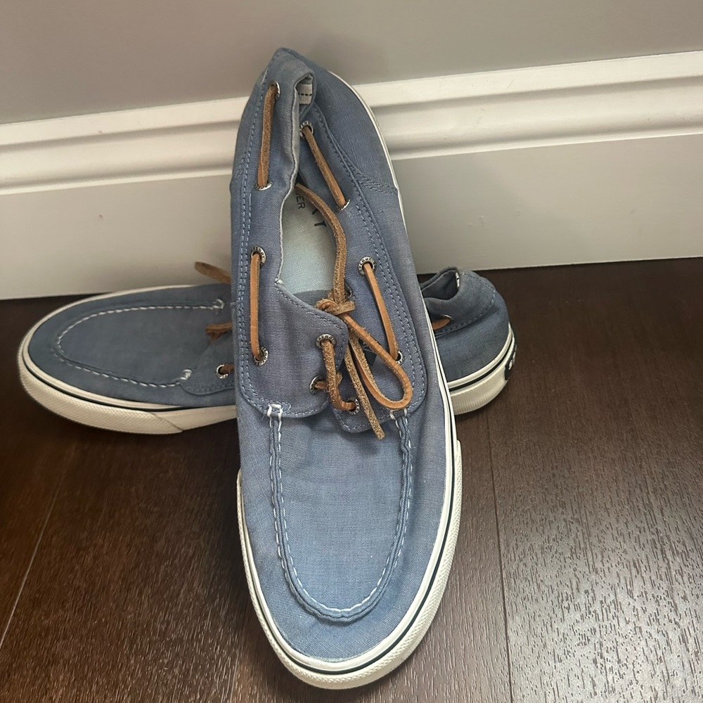 Sperry Blue and Brown Boat Shoes